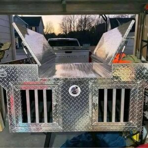 Y-Y Style Diamond Deluxe Dog Box with Top Storage for Full-Size Truck